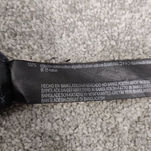 Zara Man's Button Down Jean Shirt in Dark Gray Size Medium Snap Button Western - Picture 11 of 11